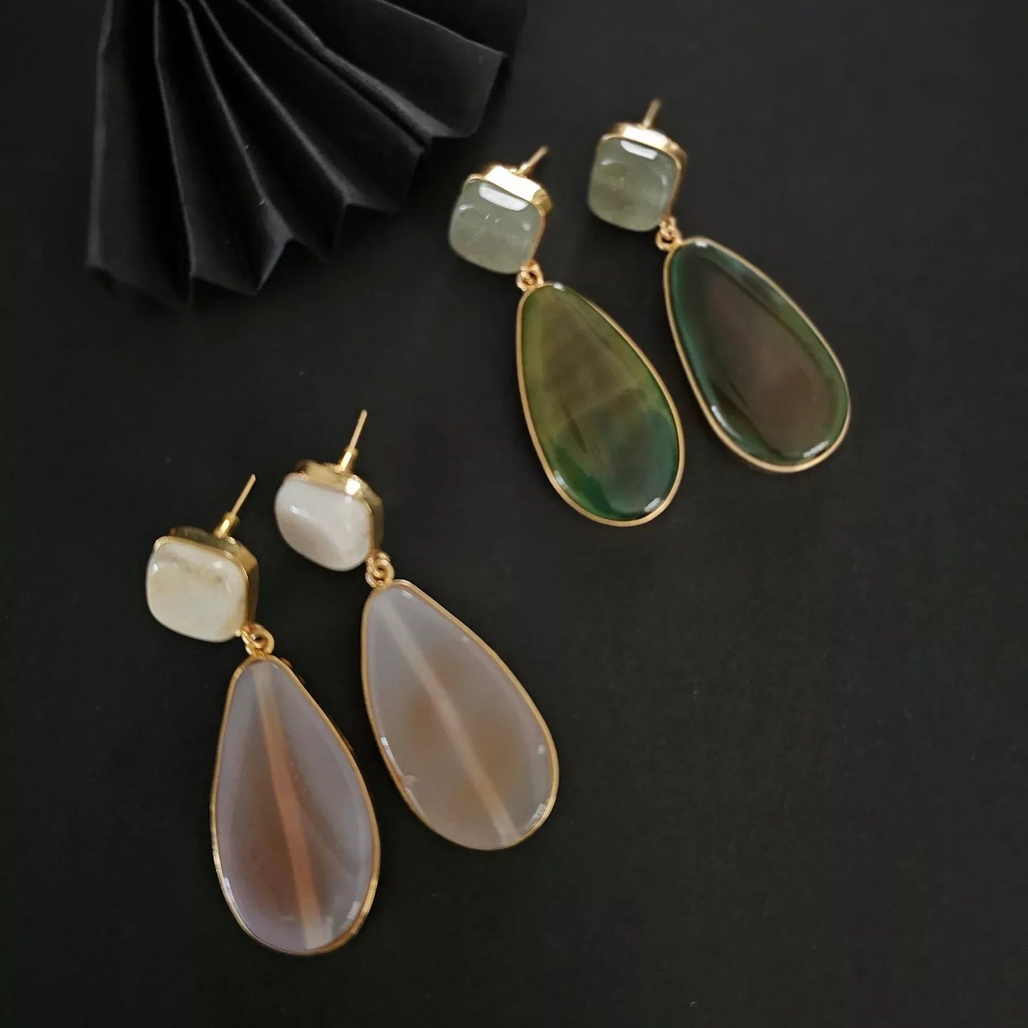 Stone Drop Earrings