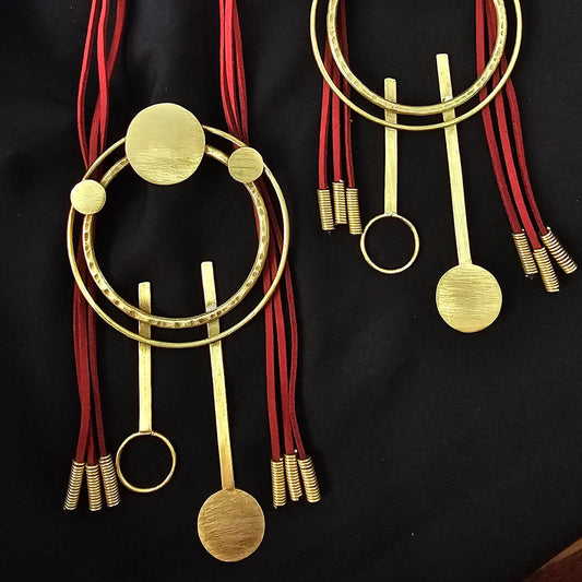 Statement Circle Triangle Necklace