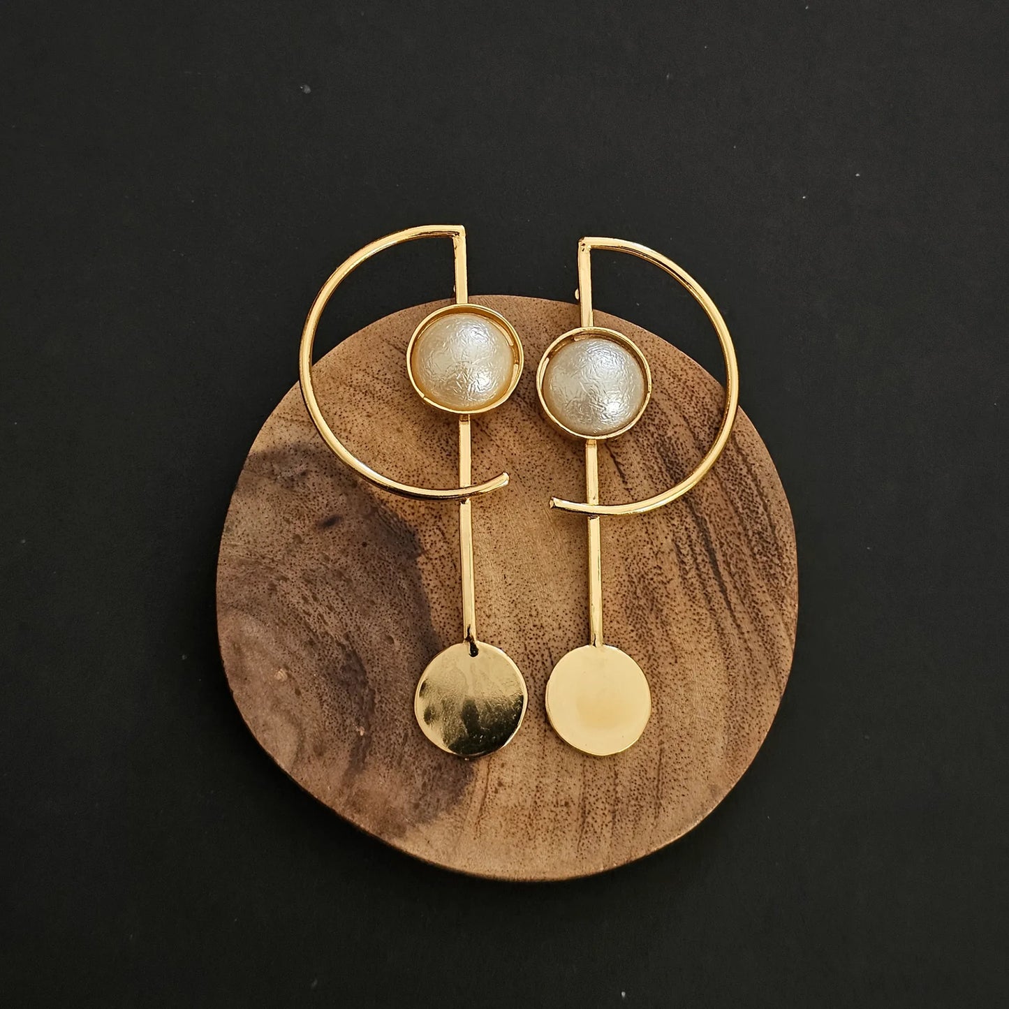 D Pearl Studs Earrings