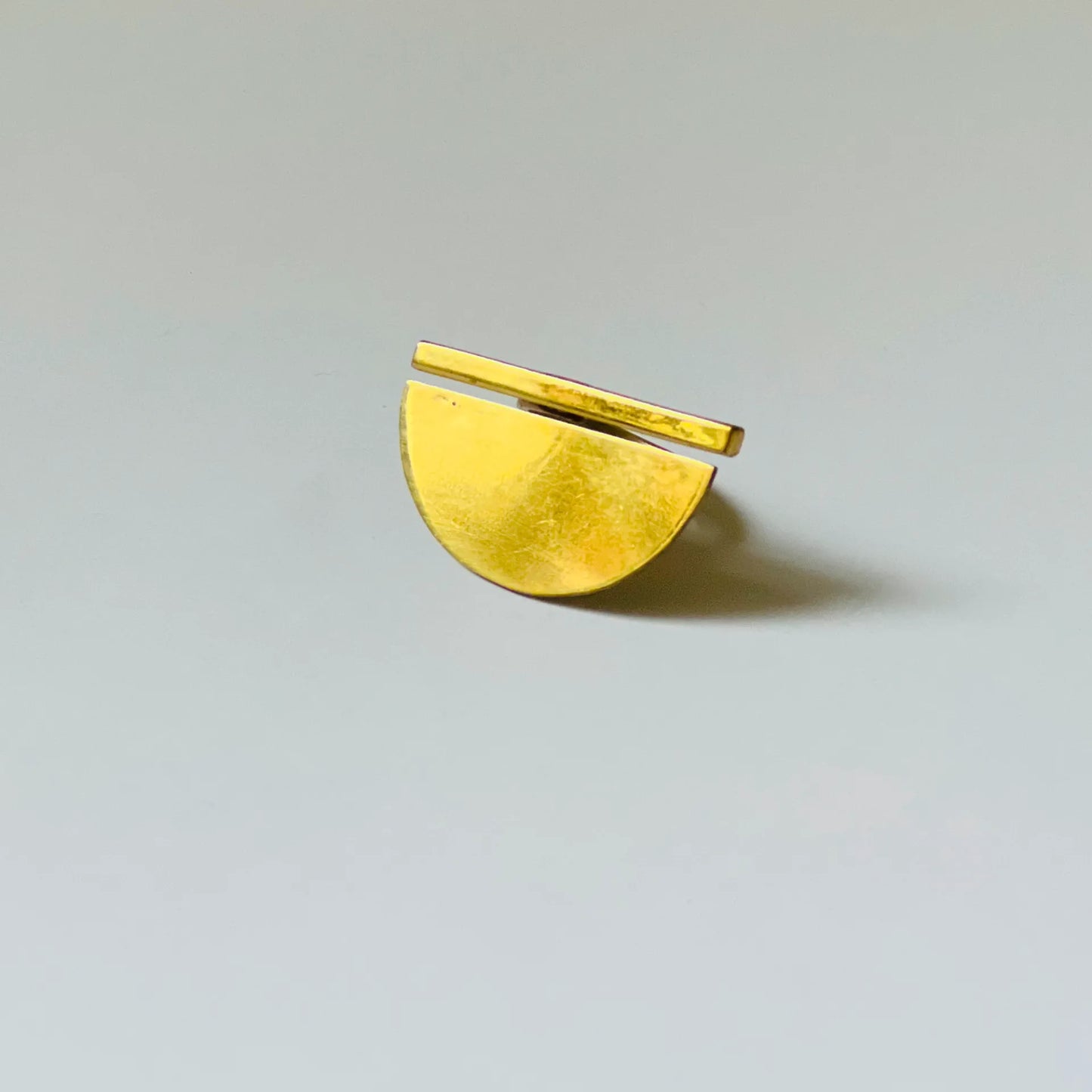 Semi Circle Brushed Ring