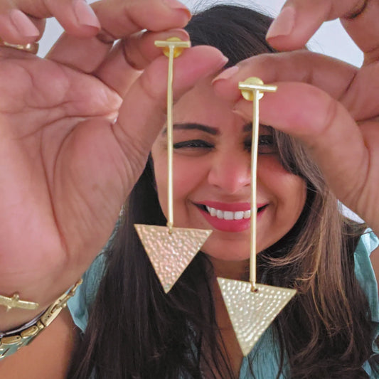 Triangle Drop Earrings