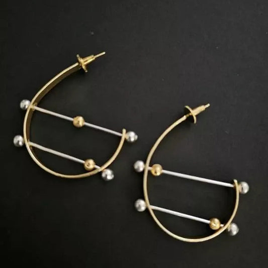 Loop Dual Tone Earrings