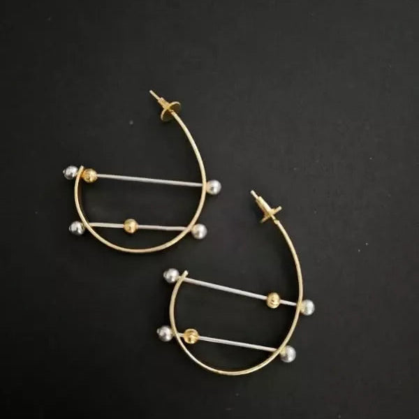 Loop Dual Tone Earrings