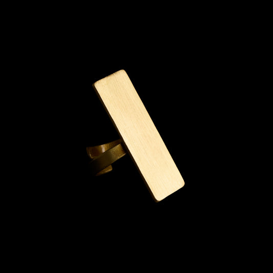 Rectangle Brushed Ring