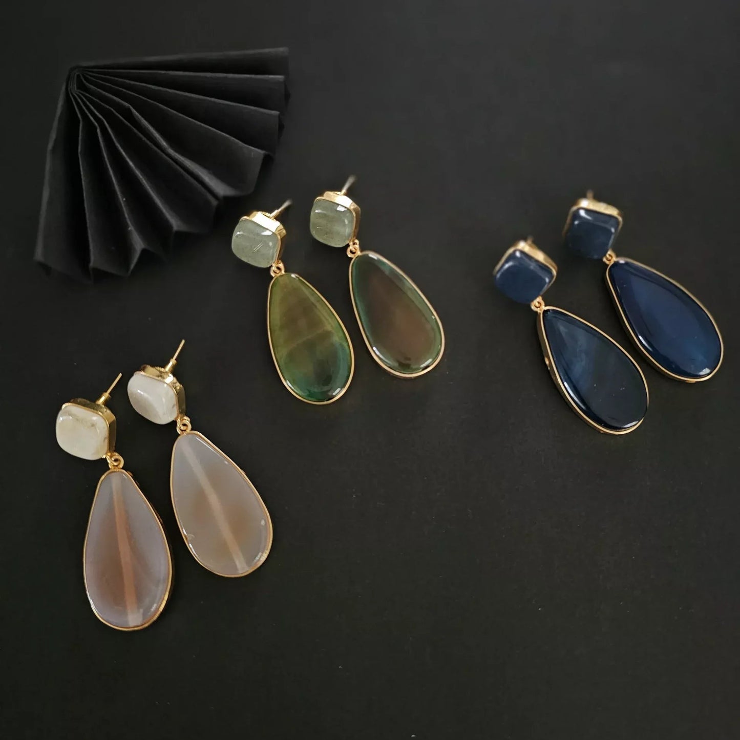 Stone Drop Earrings