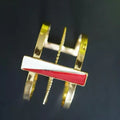 Bar Cuff Bracelet ( Adjustable )