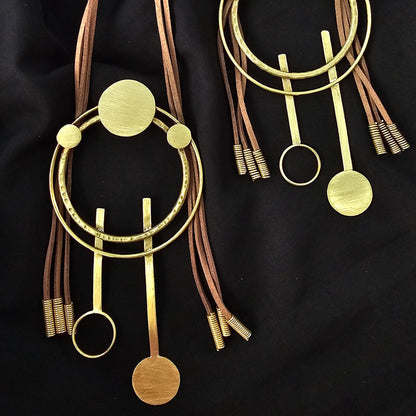 Statement Circle Triangle Necklace