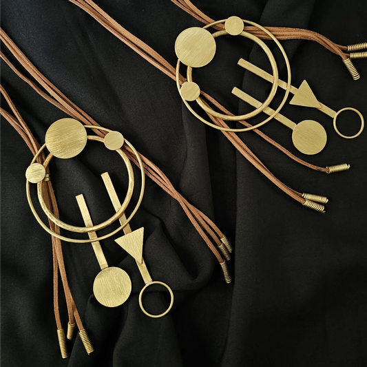 Statement Circle Triangle Necklace