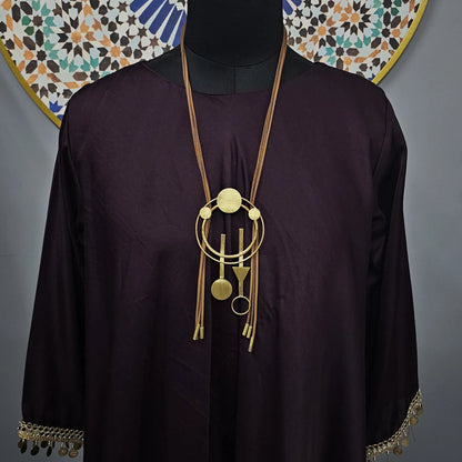 Statement Circle Triangle Necklace