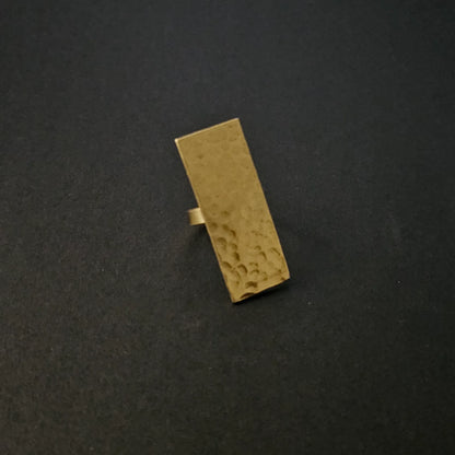 Rectangle Hammered Ring