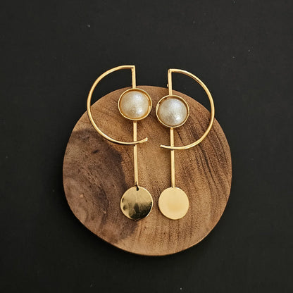 D Pearl Studs Earrings