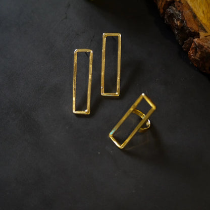 Rectangle Hollow Earrings