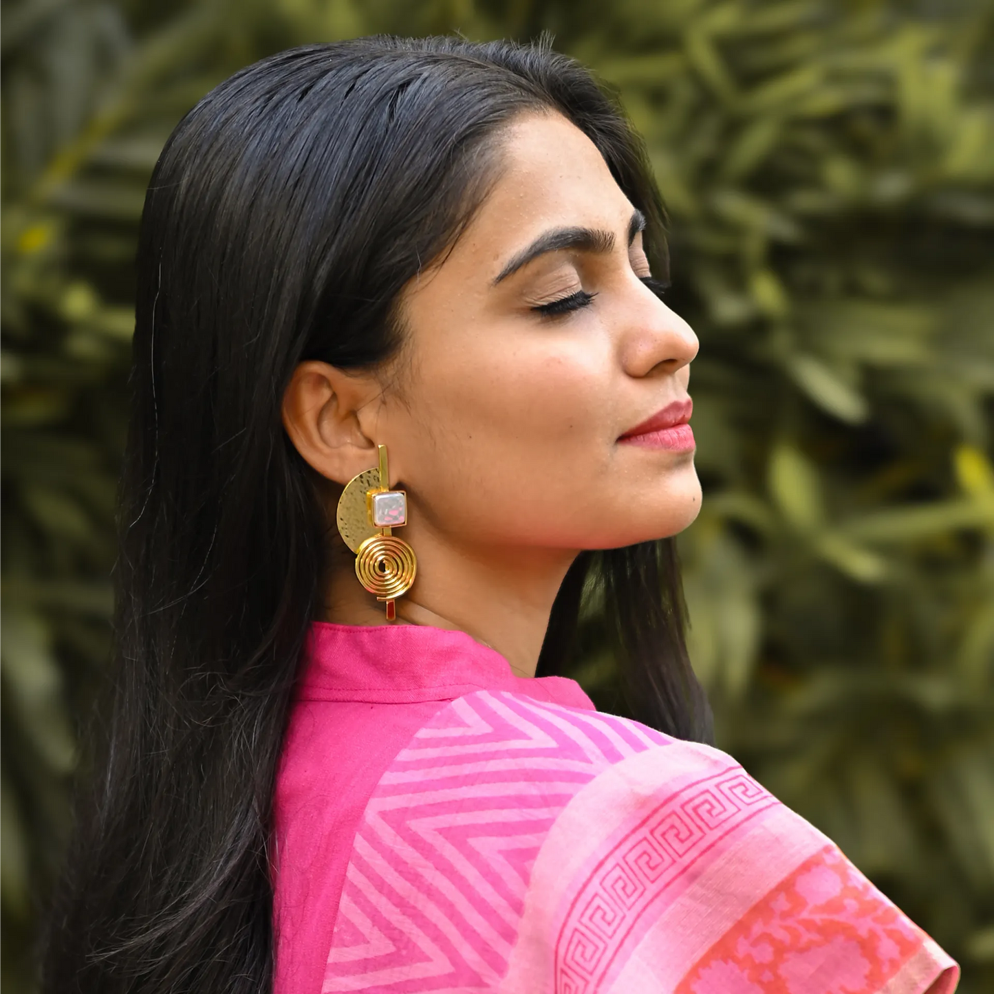 Spiral Semi Circle Earrings