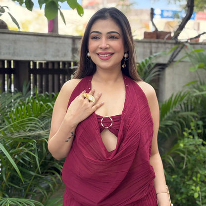 Spiral Semi Circle Ring