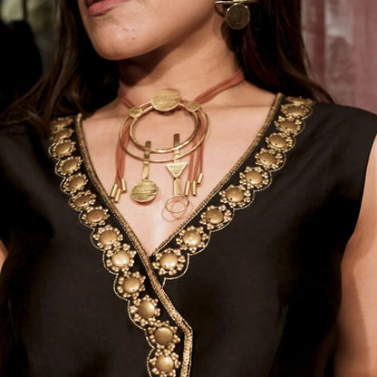 Statement Circle Triangle Necklace