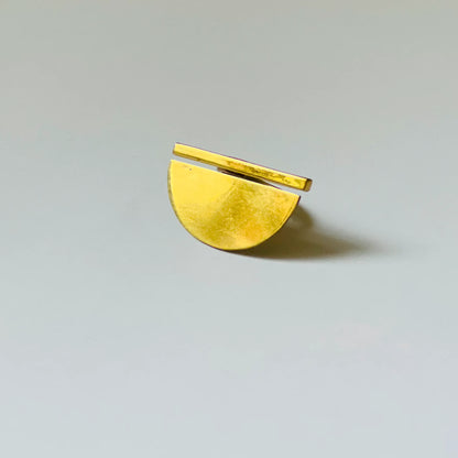 Semi Circle Brushed Ring