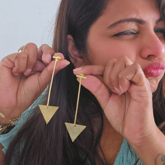 Triangle Drop Earrings