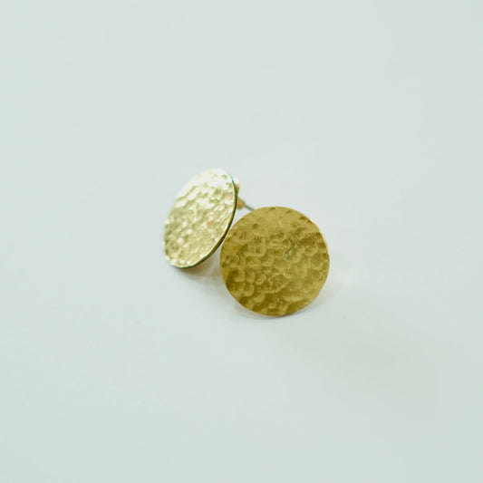 Circle Stud Mini (Hammered) Earrings