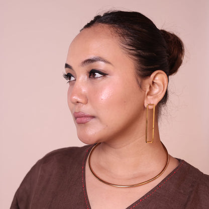 Rectangle Hollow Earrings