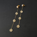 Pearl Disk Earrings