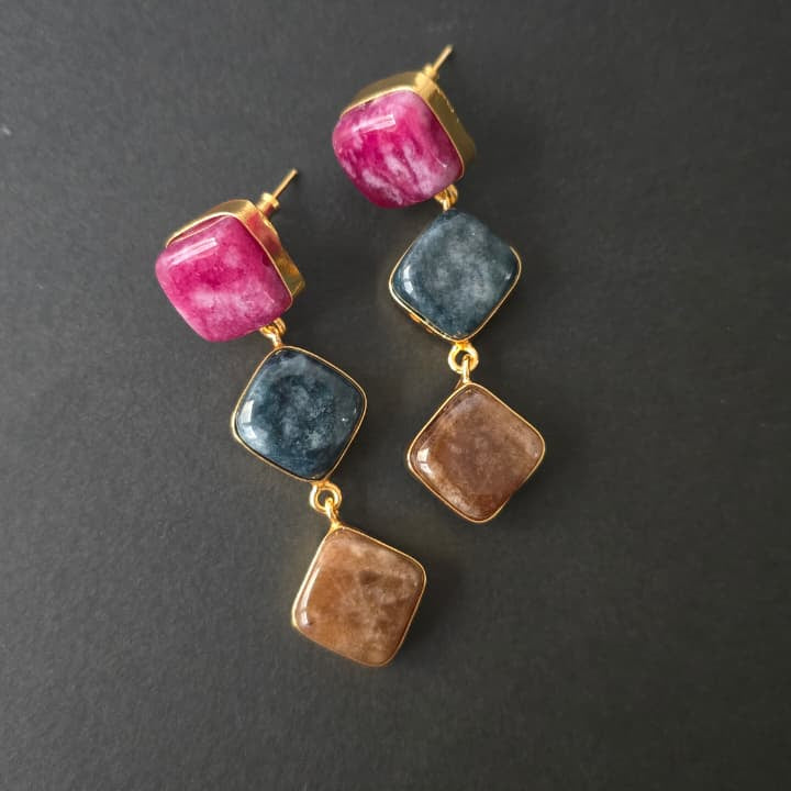 Agate Cascade Earrings