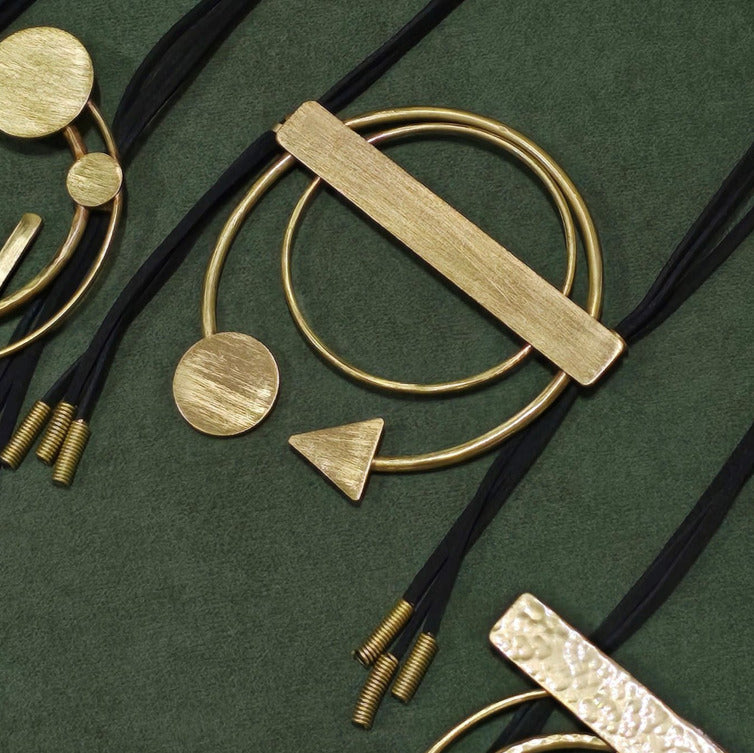 Statement Circle Triangle Necklace