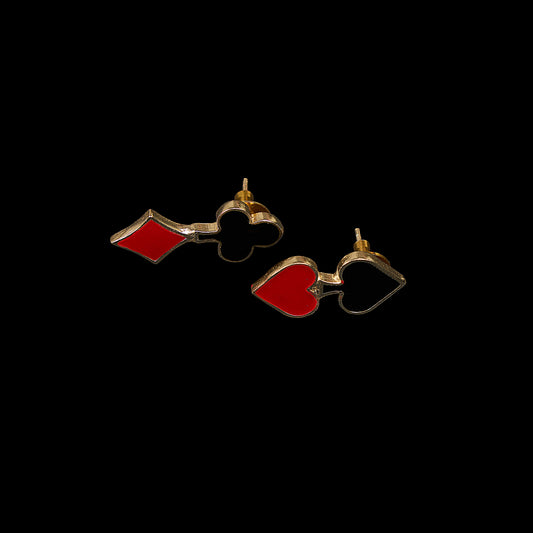 Cards Studs Earrings