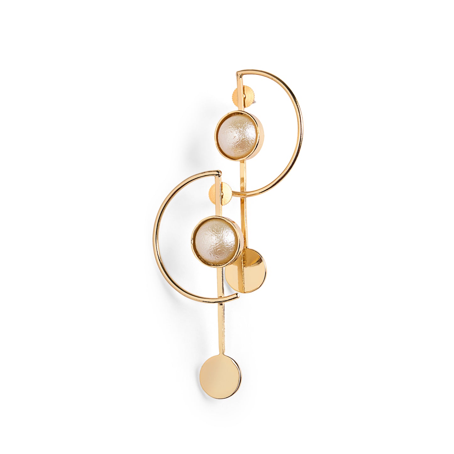 D Pearl Studs Earrings