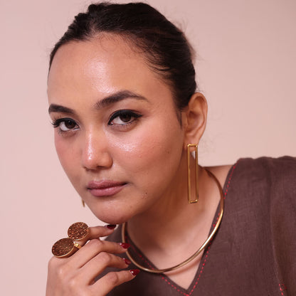 Rectangle Hollow Earrings