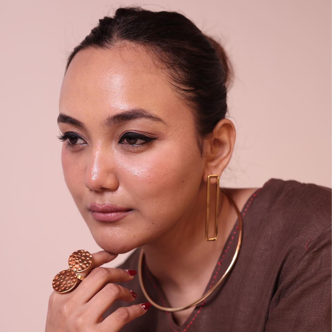 Rectangle Hollow Earrings