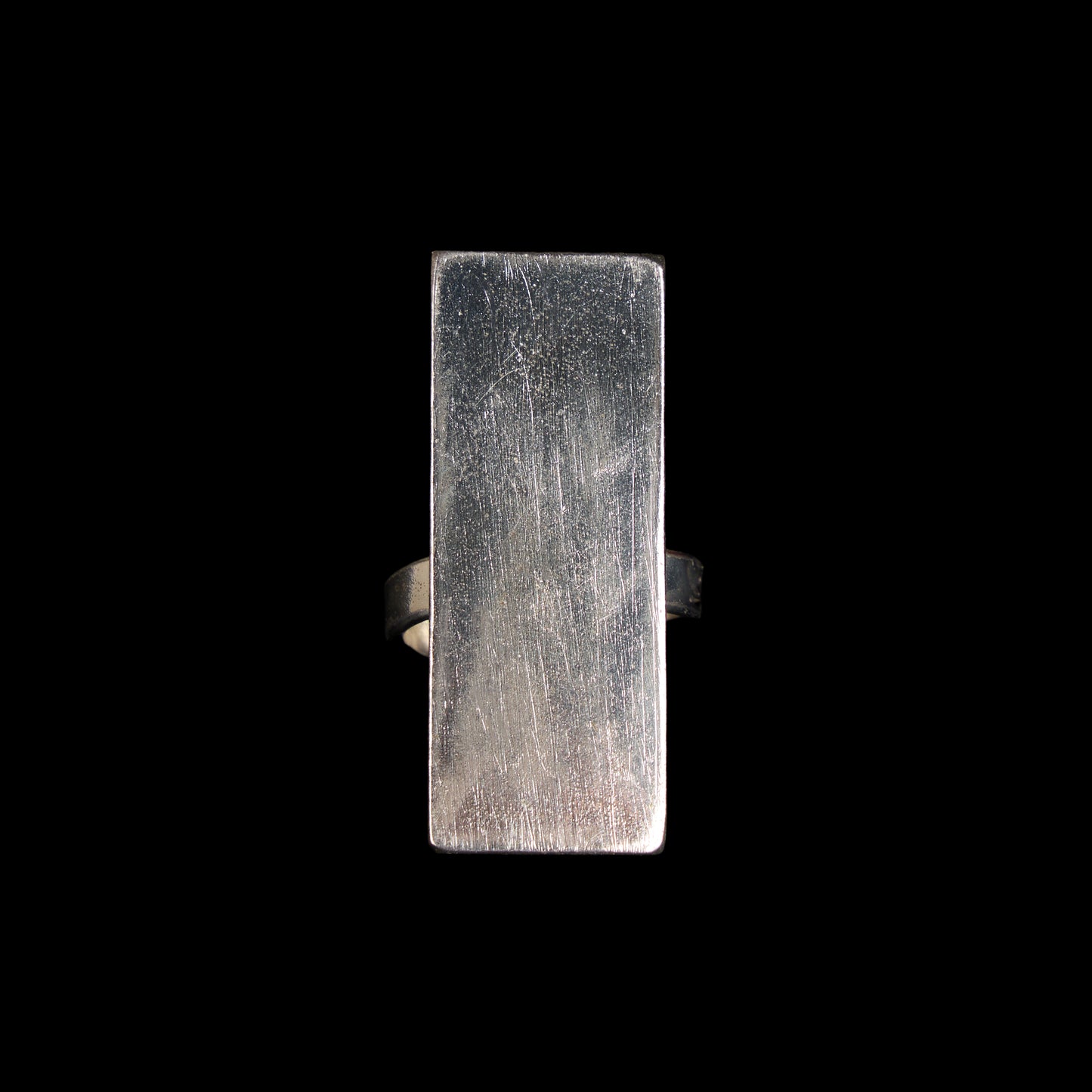 Rectangle Brushed Ring