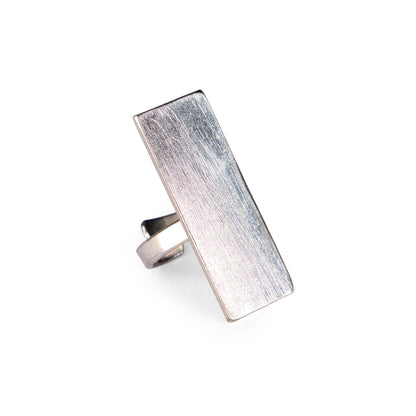 Rectangle Brushed Ring