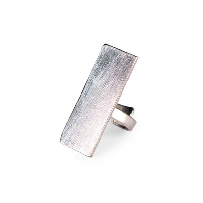 Rectangle Brushed Ring