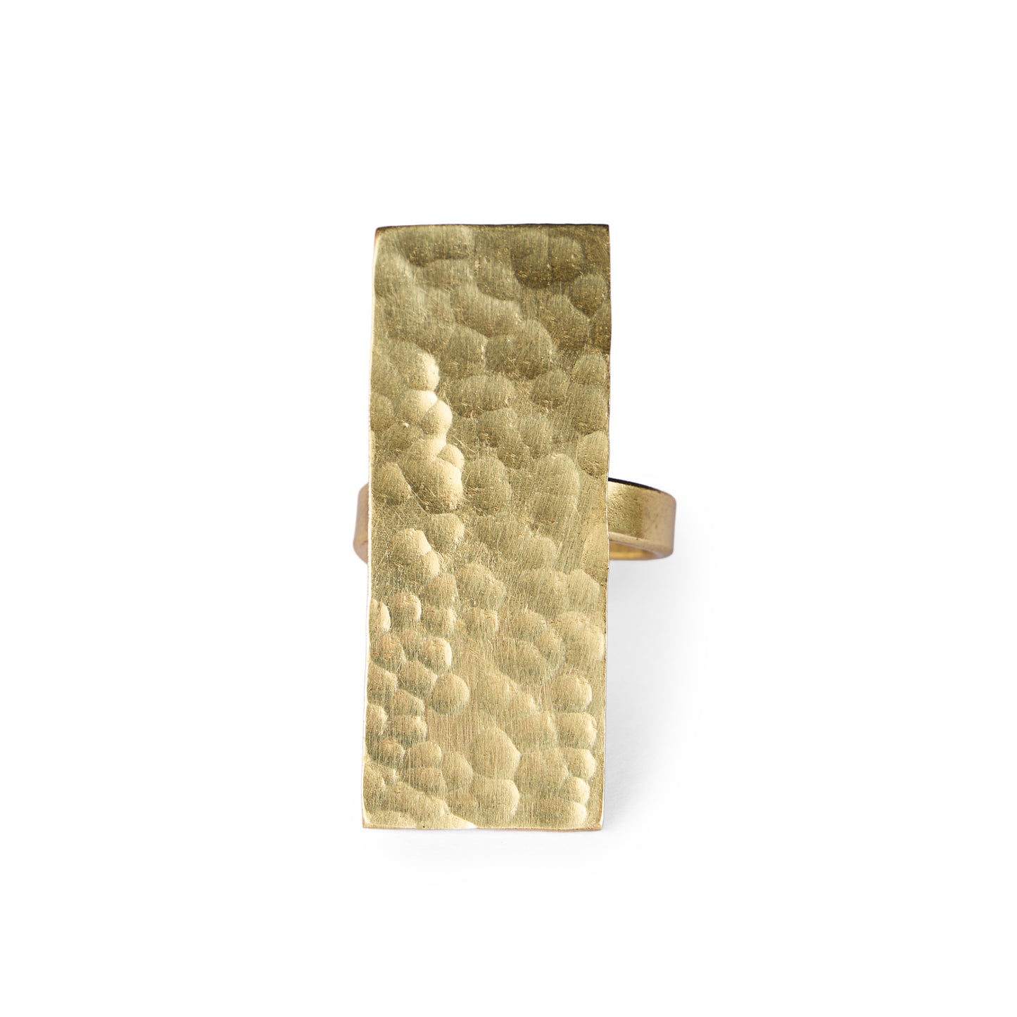 Rectangle Hammered Ring