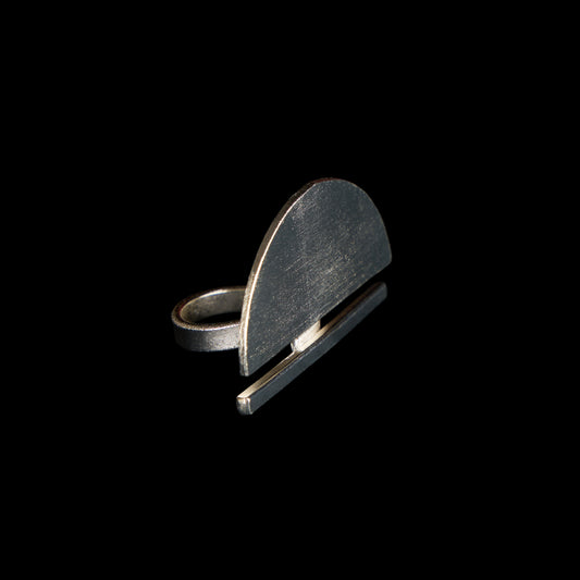 Semi Circle Brushed Ring
