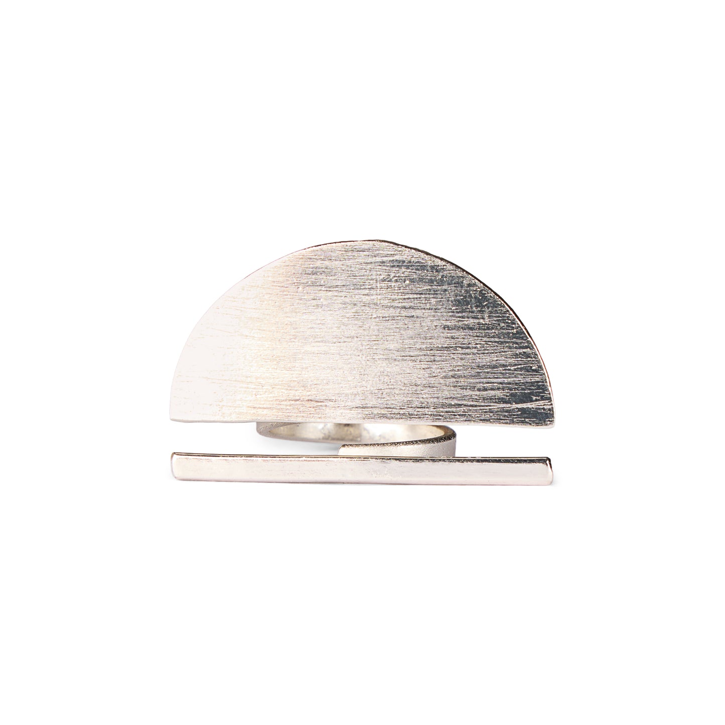 Semi Circle Brushed Ring