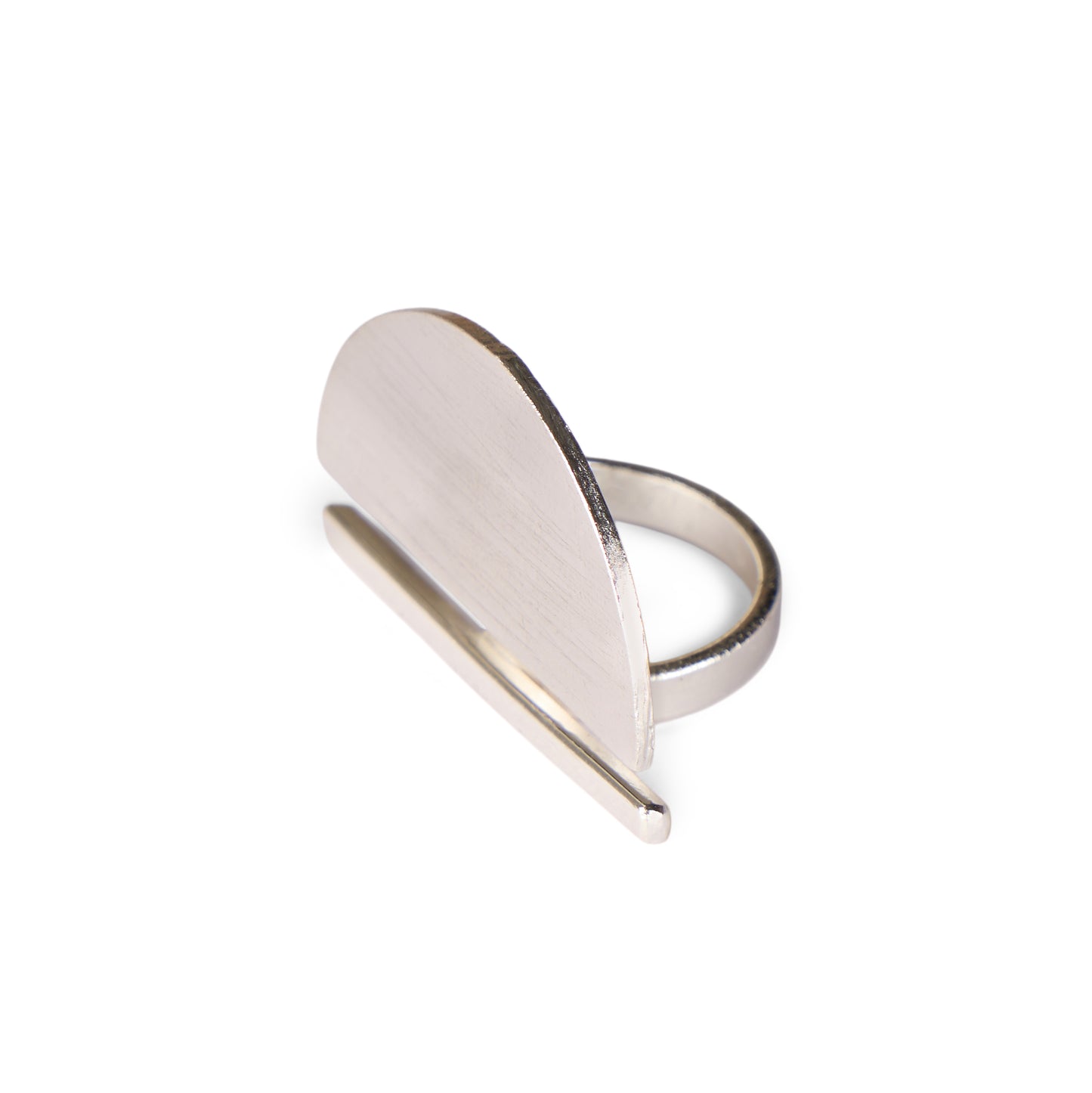 Semi Circle Brushed Ring