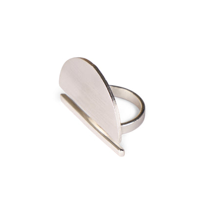 Semi Circle Brushed Ring