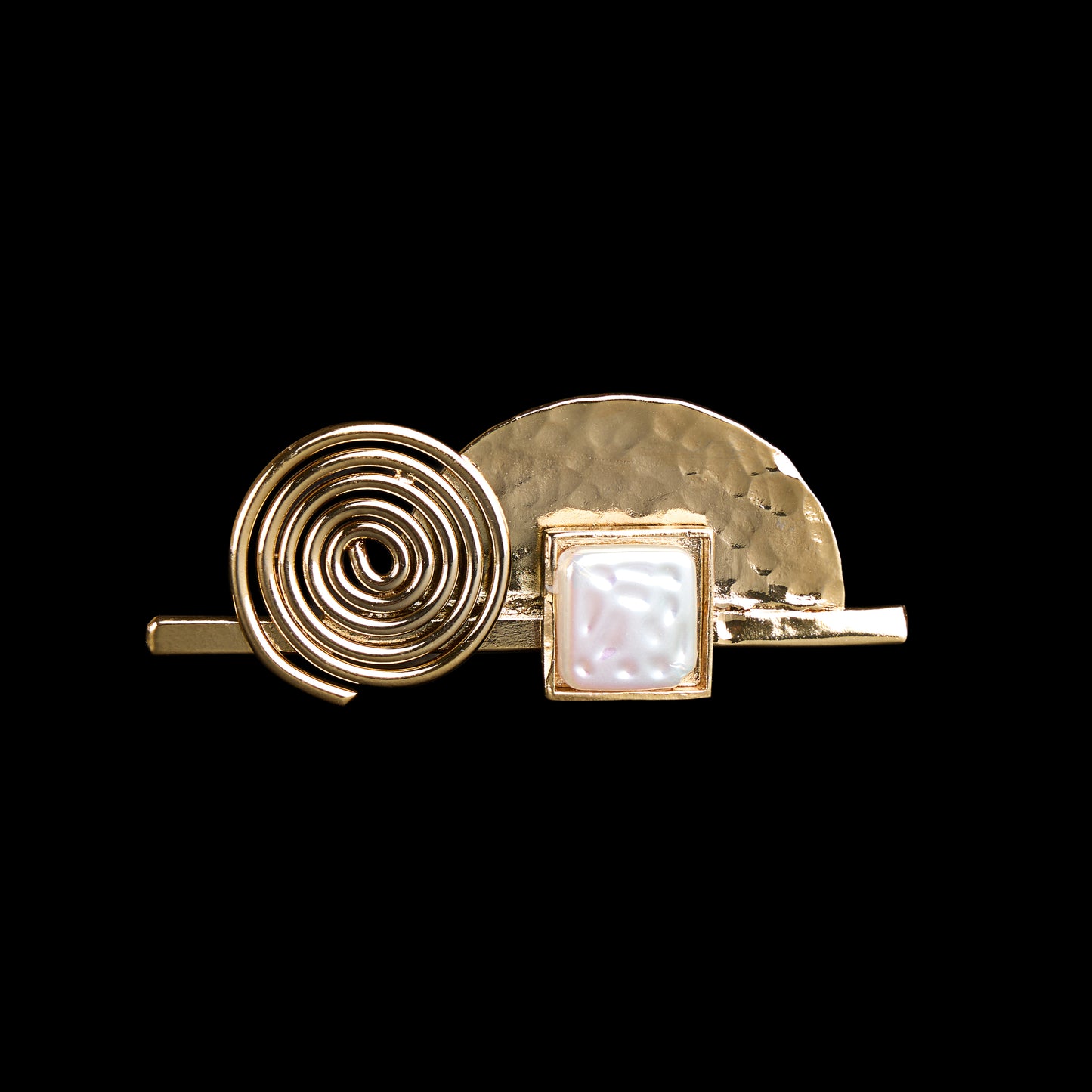 Spiral Semi Circle Ring