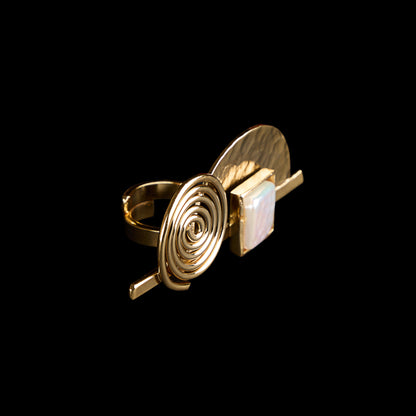 Spiral Semi Circle Ring