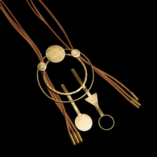 Statement Circle Triangle Necklace
