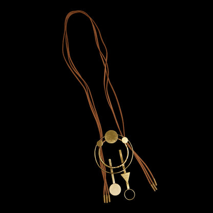 Statement Circle Triangle Necklace