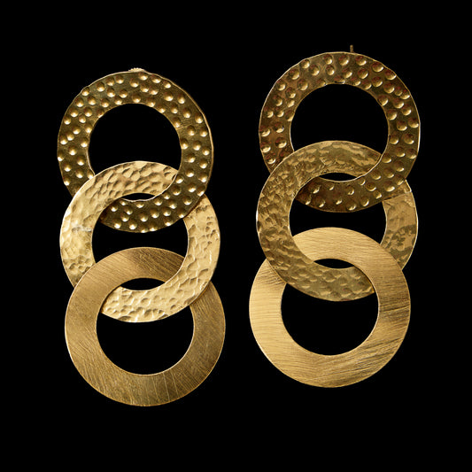 Tri Circle Earrings